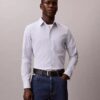 Slim fit-skjorta i Cotton Stretch med ränder och knappar Slim fit-skjorta i Cotton Stretch med ränder och knappar