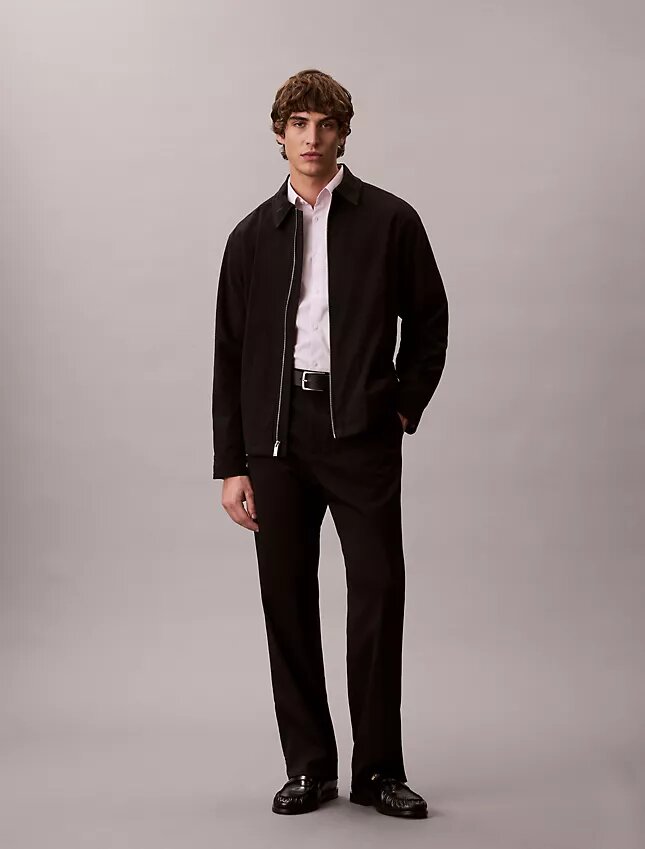 Slim fit-skjorta i Cotton Stretch med ränder och knappar Slim fit-skjorta i Cotton Stretch med ränder och knappar