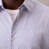 Slim fit-skjorta i Cotton Stretch med ränder och knappar Slim fit-skjorta i Cotton Stretch med ränder och knappar