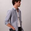 Slim fit-skjorta i Cotton Stretch med ränder och knappar Slim fit-skjorta i Cotton Stretch med ränder och knappar