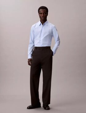 Slim fit-skjorta i Cotton Stretch med rutmönster