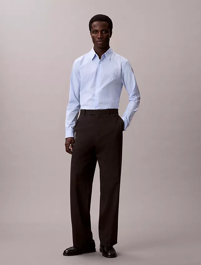 Slim fit-skjorta i Cotton Stretch med rutmönster Slim fit-skjorta i Cotton Stretch med rutmönster