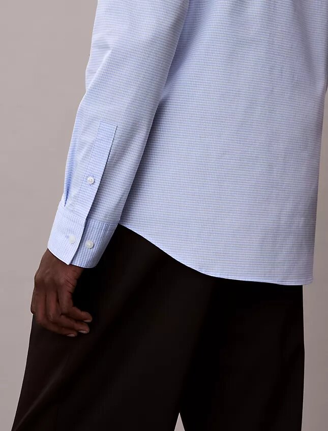 Slim fit-skjorta i Cotton Stretch med rutmönster Slim fit-skjorta i Cotton Stretch med rutmönster