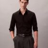 Slim fit-skjorta i Cotton Stretch poplin