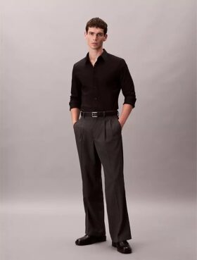 Slim fit-skjorta i Cotton Stretch poplin