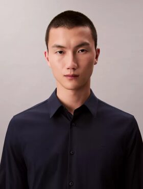 Slim fit-skjorta i Cotton Stretch poplin