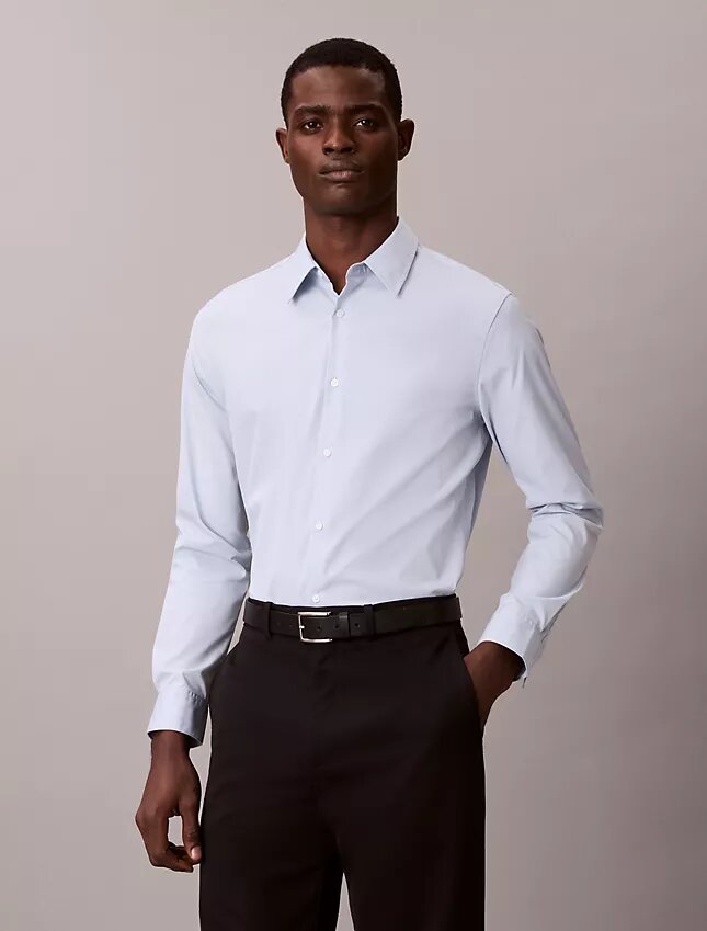 Slim-fit-skjorta i Supima-stretchbomull Slim-fit-skjorta i Supima-stretchbomull