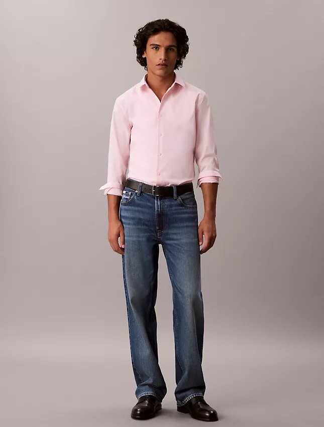Slim-fit-skjorta i Supima-stretchbomull Slim-fit-skjorta i Supima-stretchbomull