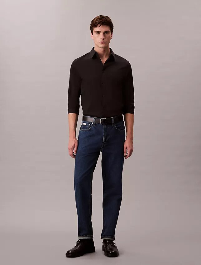 Slim-fit-skjorta i Supima-stretchbomull Slim-fit-skjorta i Supima-stretchbomull