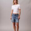Slim fit T-shirt i Modal med Monogram-logotyp