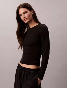 Slim fit-T-shirt i stretchnylon