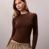 Slim fit-T-shirt i stretchnylon Slim fit-T-shirt i stretchnylon