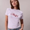 Slim T-shirt med delad logotyp Slim T-shirt med delad logotyp