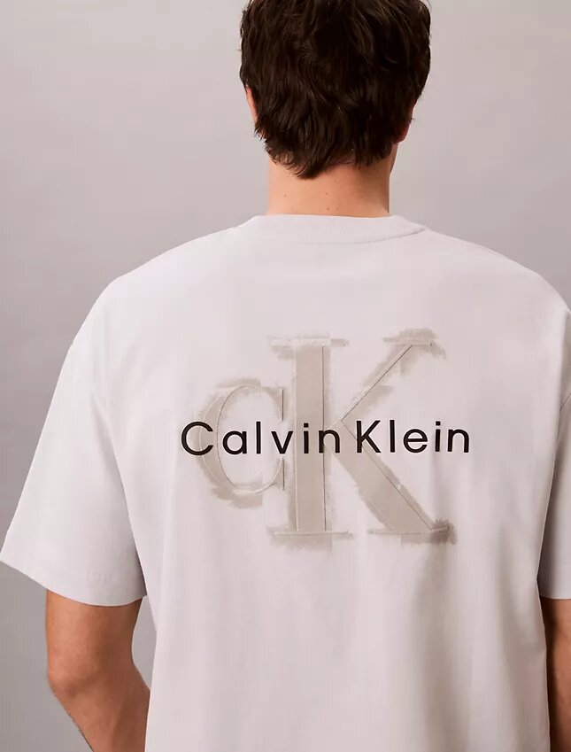 Sliten Monologo-grafik, avslappnad T-shirt Sliten Monologo-grafik, avslappnad T-shirt