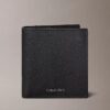 Smal bifold-plånbok med foliepräglat logotyp
