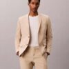 Smal blazer i linneblandning Smal blazer i linneblandning