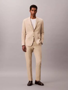 Smal blazer i linneblandning