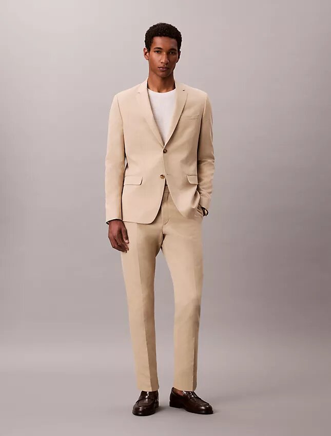 Smal blazer i linneblandning Smal blazer i linneblandning