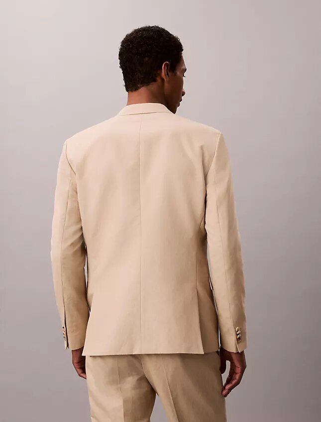 Smal blazer i linneblandning Smal blazer i linneblandning