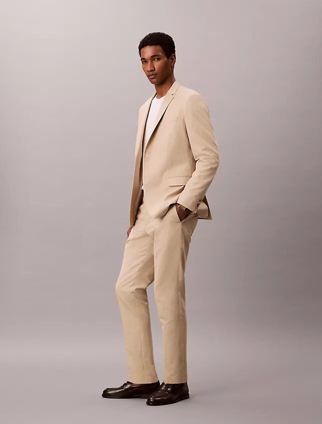 Smal blazer i linneblandning Smal blazer i linneblandning
