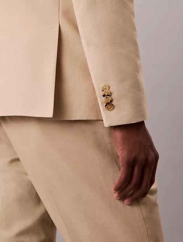 Smal blazer i linneblandning Smal blazer i linneblandning