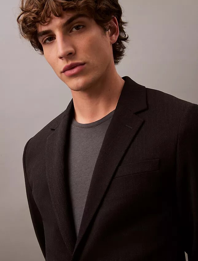 Smal blazer i ullgabardin Smal blazer i ullgabardin
