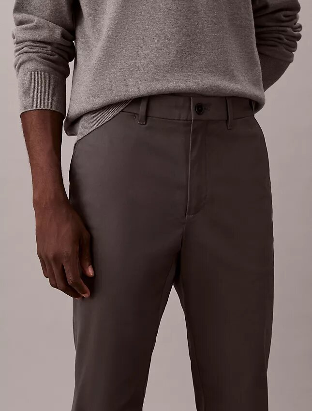 Smal chino i bomullssatin byxor Smal chino i bomullssatin byxor