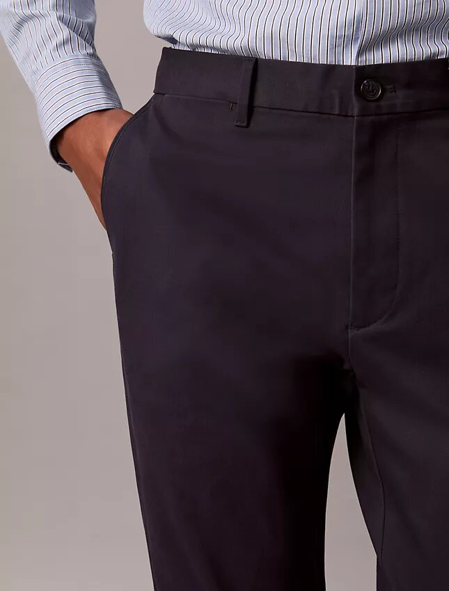 Smal chino i bomullssatin byxor Smal chino i bomullssatin byxor