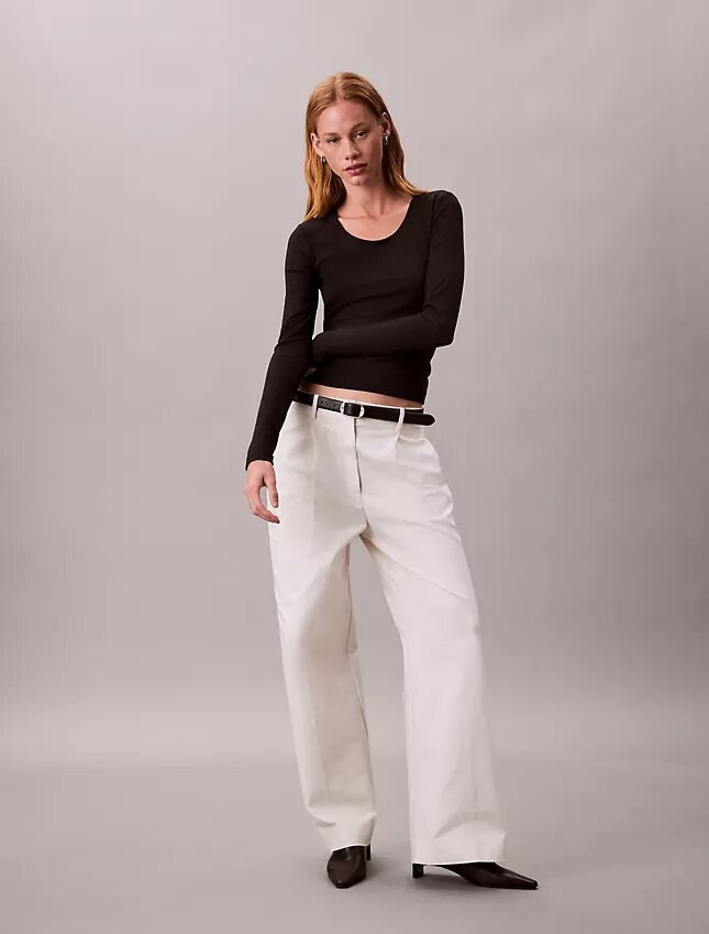 Smal T-shirt i Modalstretch Smal T-shirt i Modalstretch