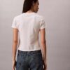 Smal T-shirt med blommig logotyp Smal T-shirt med blommig logotyp