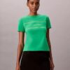 Smal T-shirt med randig logotyp Smal T-shirt med randig logotyp