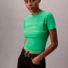 Smal T-shirt med randig logotyp Smal T-shirt med randig logotyp