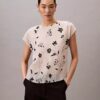 Smockad topp med blommönster Smockad topp med blommönster