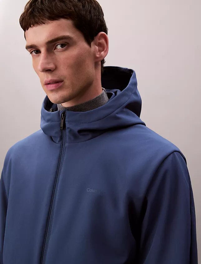 Softshell-jacka med huva och dragkedja Softshell-jacka med huva och dragkedja
