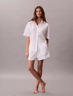 Sovshorts i bomullspoplin