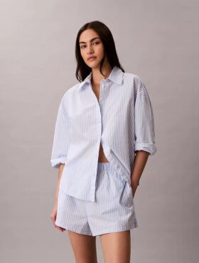 Sovshorts i bomullspoplin Sovshorts i bomullspoplin