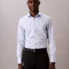 Stålfärgad enfärgad slim fit-skjorta med knappar Stålfärgad enfärgad slim fit-skjorta med knappar