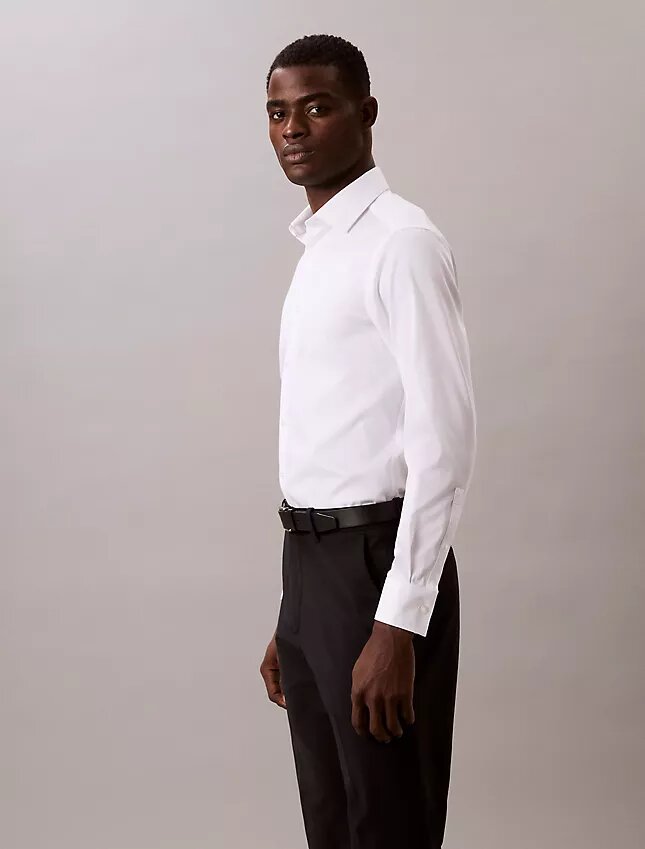 Stålfärgad enfärgad slim fit-skjorta med knappar Stålfärgad enfärgad slim fit-skjorta med knappar