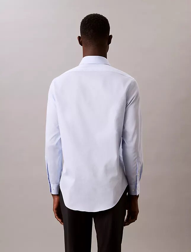 Stålfärgad enfärgad slim fit-skjorta med knappar Stålfärgad enfärgad slim fit-skjorta med knappar