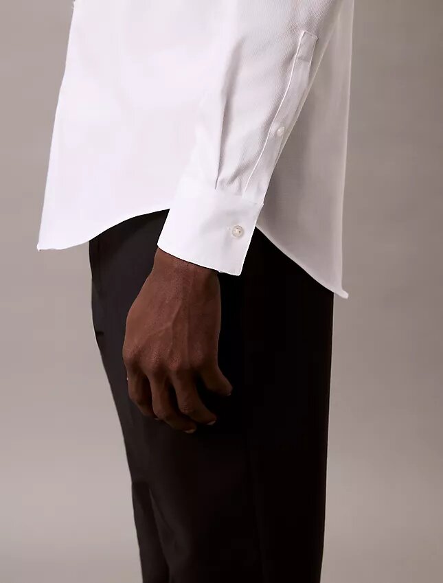 Stålfärgad enfärgad slim fit-skjorta med knappar Stålfärgad enfärgad slim fit-skjorta med knappar