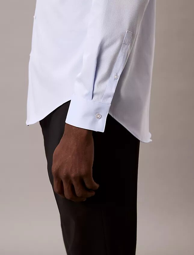 Stålfärgad enfärgad slim fit-skjorta med knappar Stålfärgad enfärgad slim fit-skjorta med knappar