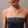 Strapless miniklänning i denim