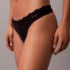Stretchig mikrofiber med spetsstring Thong Stretchig mikrofiber med spetsstring Thong