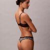 Stretchig mikrofiber med spetsstring Thong Stretchig mikrofiber med spetsstring Thong