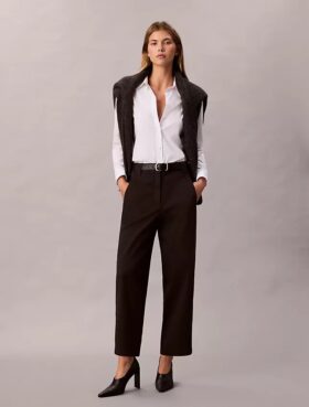 Stretchiga byxor i Cotton Stretch-will