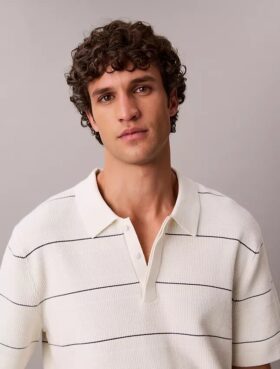 Stripad polotröja i bomull