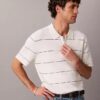 Stripad polotröja i bomull Stripad polotröja i bomull