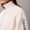 Sweatshirt med hel dragkedja och logoband