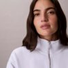 Sweatshirt med hel dragkedja och logoband Sweatshirt med hel dragkedja och logoband