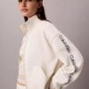 Sweatshirt med hel dragkedja och logoband